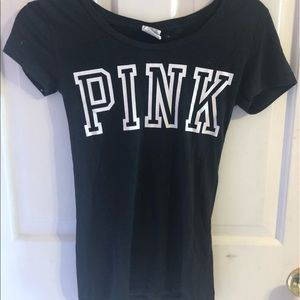 BLACK “PINK” LOGO SHORT SLEEVE SHIRT